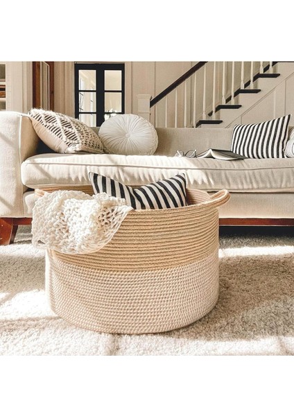 Amaterasu Jüt Hasır Sepet, Düzenleyici Sepet, Hasır Dokuma Sepet 40CM x 30CM indirimleri