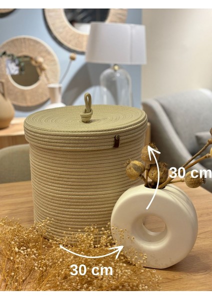 Victor Çok Amaçlı Düzenleyici Kapaklı Sepet,kapaklı Saksılık, Kapaklı Organizer 30X30 - Orta Boy