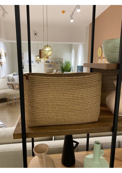 Ekinoks Dikdörtgen Jüt Hasır Görünümlü Düzenleyici Sepet modelleri