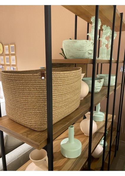 Ekinoks Dikdörtgen Jüt Hasır Görünümlü Düzenleyici Sepet fırsatları