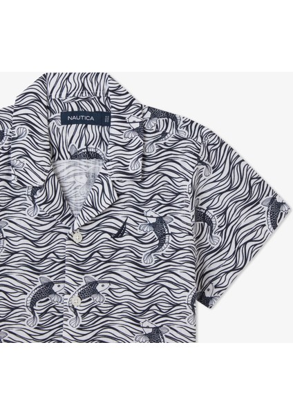 Erkek Çocuk Beyaz Classic Fit Desenli Gömlek fiyatları