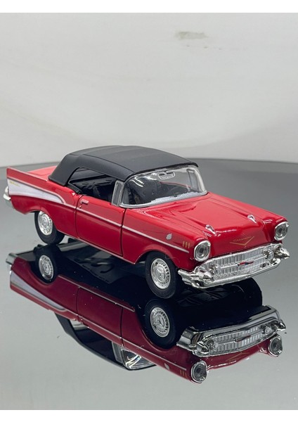 1.36 Ölçek Chevrolet Bel Air 1957 Klasik Metal Oyuncak Araba