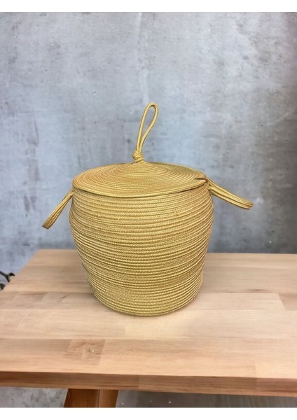 Honeypot Kapaklı Çok Amaçlı Dekoratif Jüt Sepet fiyatları