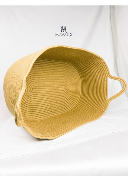 Dekoratif Jüt Saplı Hasır Sepet Bej 20X30X50 Cm, Ipli Oyuncak Sepeti, Doğal Ipli Havlu Sepeti modelleri