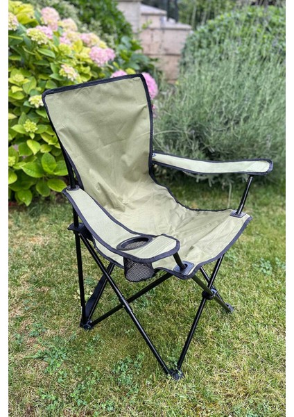 Ansan Kolçaklı Kamp Sandalyesi Haki M-KV31-33