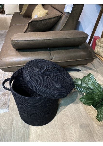 Helios Kapaklı Hasır Görünümlü Jüt 36-40 Kapaklı Sepet, Çok Amaçlı Sepet, Çamaşır Sepeti modelleri