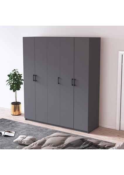 %100 Mdflam 5 Kapaklı 150CM Gardrop G-09 modelleri