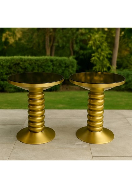 Boncuk Orta Sehpa 2 Li Gold Üstü Ayna fiyatları