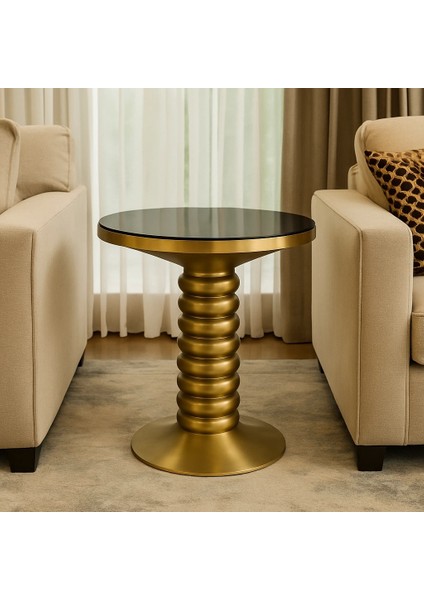 Boncuk Orta Sehpa 2 Li Gold Üstü Ayna modelleri