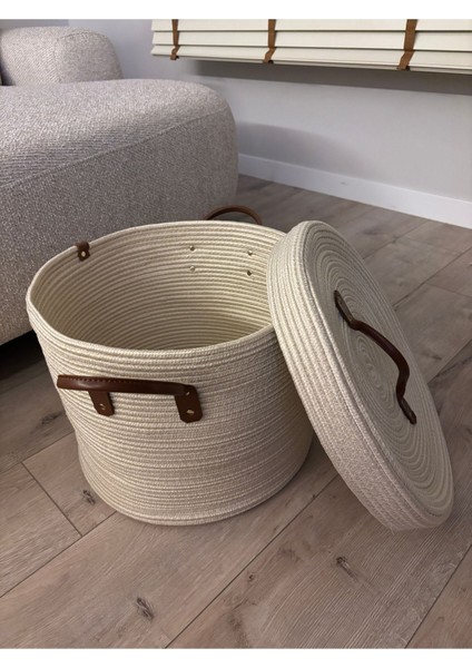 Armonia Deri Saplı Kapaklı Kirli Çamaşır Sepeti Düzenleme Sepeti Oyuncak Sepeti indirimleri