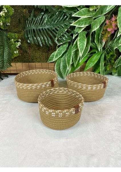 Hasır Sepet Takımı El Dokuma Çok Amaçlı Sepet Banyo ve Mutfak Organizeri fırsatları