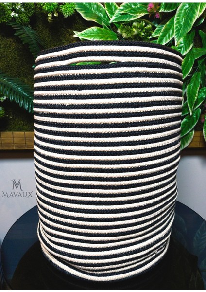 Büyük Boy Jüt Pamuklu Sepet, Bebek Eşya Toplama Sepeti, Yumuşak Büyük Saklama Sepeti