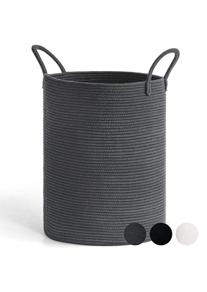 Çok Amaçlı, 40CM-36CM Büyük Boy, Yanları Saplı, Sepet, Jüt, Hasır, Dokuma Sepet, Düzenleyici