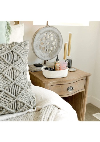 5 Parça Saklama Sepeti, Banyo ve Mutfak Düzenleme Kutusu, Doğal Pamuk Ip Dokuma Sepetler indirimleri