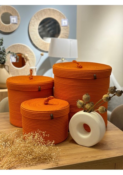 Victor Çok Amaçlı Düzenleyici Kapaklı 3'lü Sepet,kapaklı Kirli Çamaşır Sepeti, Kapaklı Organizer