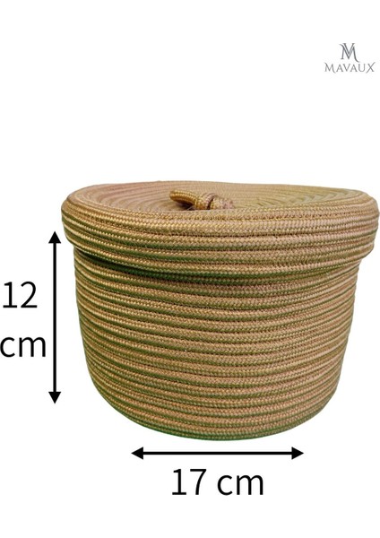 , Kapaklı Jüt Sepet 12CM x 17CM, Saklama Kutusu, Organizer. indirimleri
