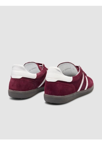 %100 Hakiki Deri Bordo Bağcıklı Kadın Sneaker modelleri