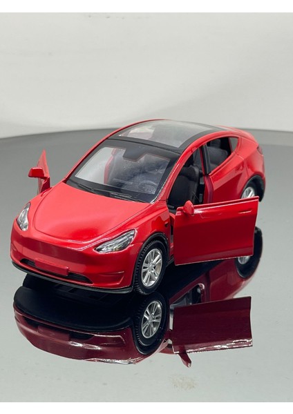 Tesla Model Y Koleksiyonluk Metal Sesli Işıklı Diest Car Oyuncak Model Araba 12 cm modelleri