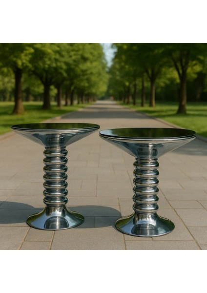 Boncuk Orta Sehpa 2 Li Gümüş Üstü Ayna fiyatları