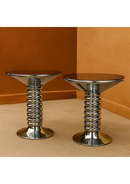 Boncuk Orta Sehpa 2 Li Gümüş Üstü Ayna modelleri