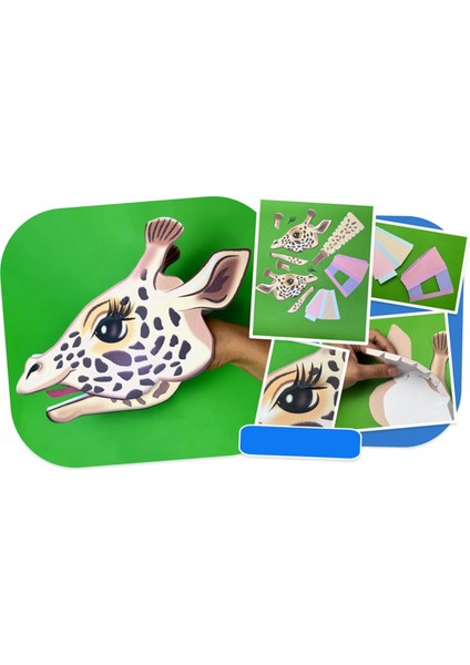 Zürafa El Kuklası, Mentosori Kes Yapıştır Kuşe Kukla fiyatları