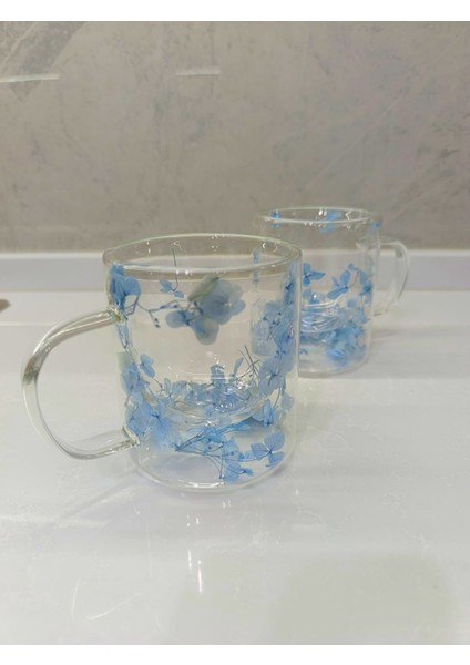 2 Adet Çift Cidarlı Çiçekli Kupa – Isıya Dayanıklı Cam Çay & Kahve Kupası Şık Tasarım 300 ml fırsatları