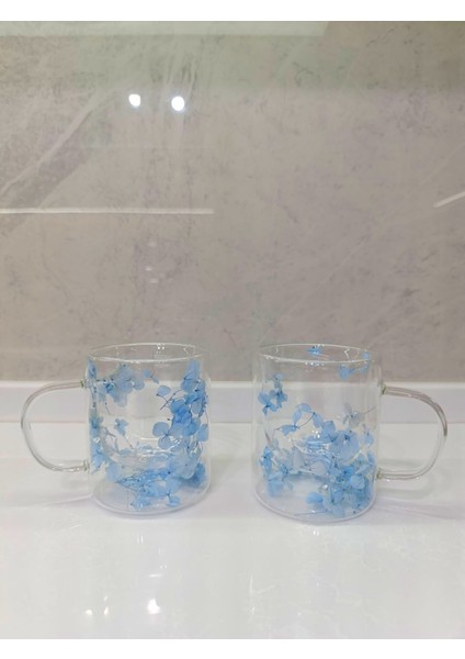 2 Adet Çift Cidarlı Çiçekli Kupa – Isıya Dayanıklı Cam Çay & Kahve Kupası Şık Tasarım 300 ml indirimleri