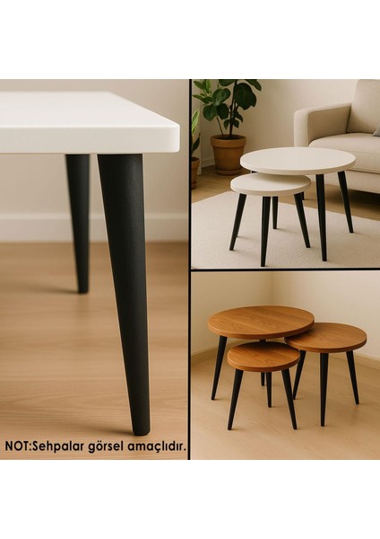 4 Adet Ahşap Ayak 45 cm Siyah M8 Civatalı Bağlantı Aparatlı Mobilya Tabure Sehpa Masa Destek Ayağı indirimleri