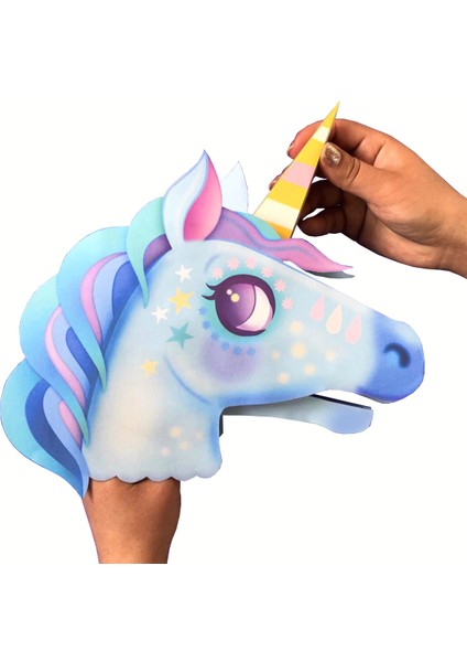 Unicorn El Kuklası, Mentosori Kes Yapıştır Kuşe Kukla