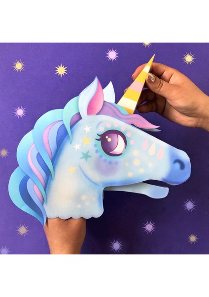 Unicorn El Kuklası, Mentosori Kes Yapıştır Kuşe Kukla fiyatları