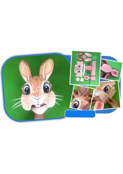 Tavşan El Kuklası, Mentosori Kes Yapıştır Kuşe Kukla fiyatları