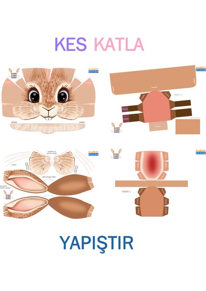Tavşan El Kuklası, Mentosori Kes Yapıştır Kuşe Kukla indirimleri