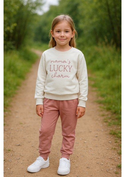 Lucky Baskı 2 Ip Kız Çocuk Eşofman Takım