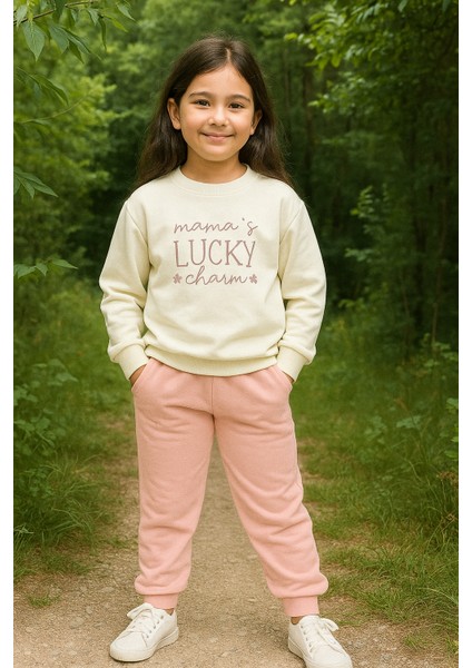 Lucky Baskı 2 Ip Kız Çocuk Eşofman Takım