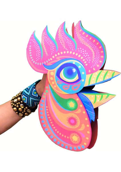 Horoz El Kuklası, Mentosori Kes Yapıştır Kuşe Kukla