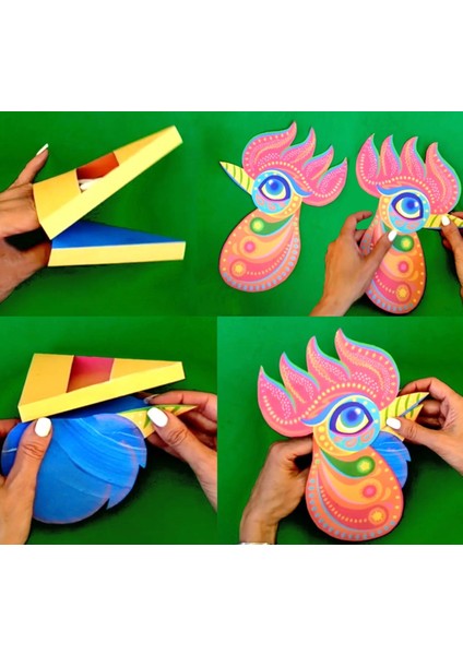 Horoz El Kuklası, Mentosori Kes Yapıştır Kuşe Kukla fiyatları