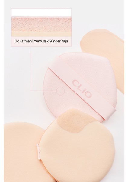 Damla Şekilli, Detaylı Uygulama Sunan Sünger Puf Clıo Kill Cover Cushion Puff Pink (3ADET) modelleri