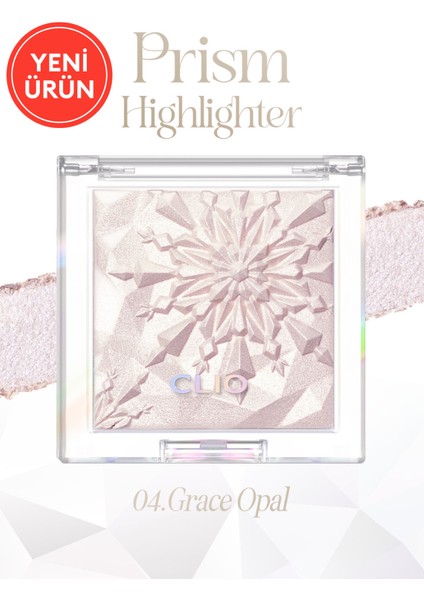 Mikro Inci Tanecikleriyle Yoğun Işıltı Sağlayan Highlighter Clıo Prism Highlighter 04 Grace Opal