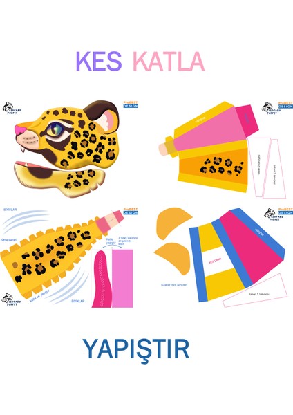 Leopar El Kuklası, Mentosori Kes Yapıştır Kuşe Kukla indirimleri
