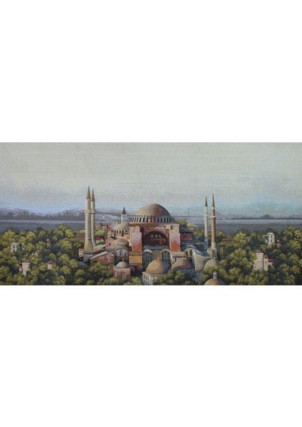 Belıeve Ayasofya Jakarlı Dokuma Goblen Dekoratif Çerçevesiz Pano Tablo 70*140