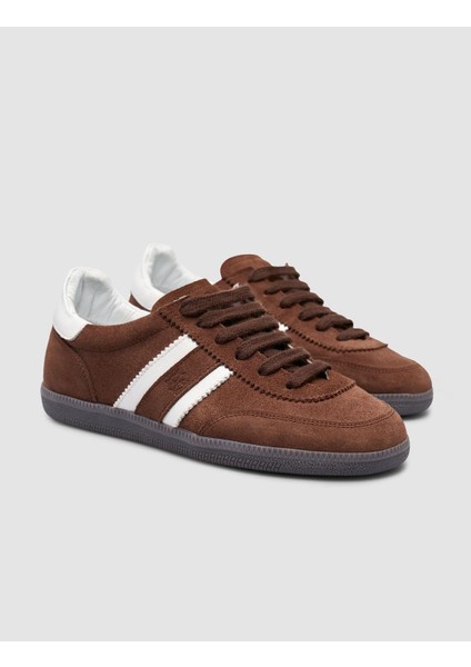 %100 Hakiki Deri Kahverengi Bağcıklı Kadın Sneaker fiyatları