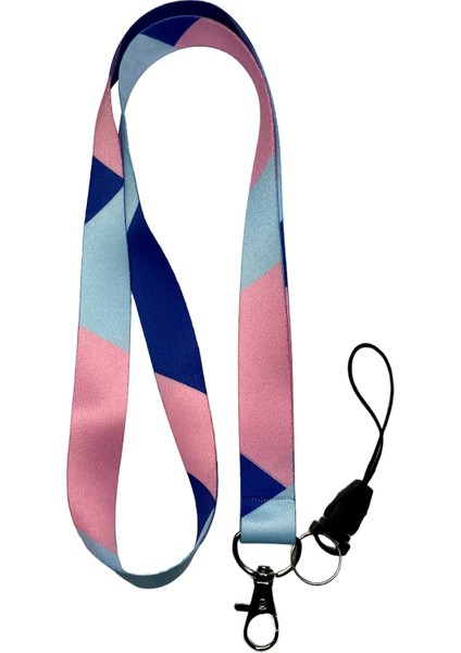 Pembe Mavi Rengarenk Boyun Ipi Telefon Askısı Lanyard
