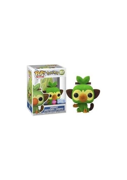 Pop Games Pokemon - Grookey (Flocked) (Special Edition) NO:957