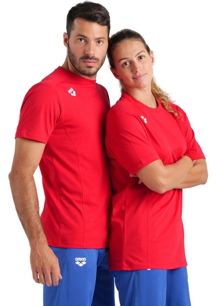 Team Panel Unisex Kırmızı Günlük Stil T-Shirt 004899400