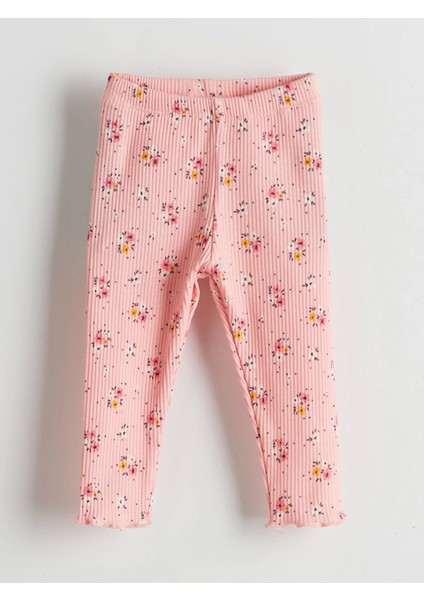 Lcw Baby Pembe Bisiklet Yaka Çiçekli Kız Bebek Bluz ve Tayt 2'li fırsatları