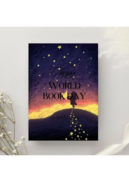 Gökyüzünden Kayan Yıldız Temalı Mdf Tablo 20X28 cm modelleri