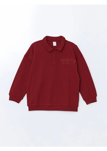Lcw Kids Bordo Polo Yaka Nakışlı Erkek Çocuk Sweatshirt ve Eşofman Alt 2'li Takım fiyatları