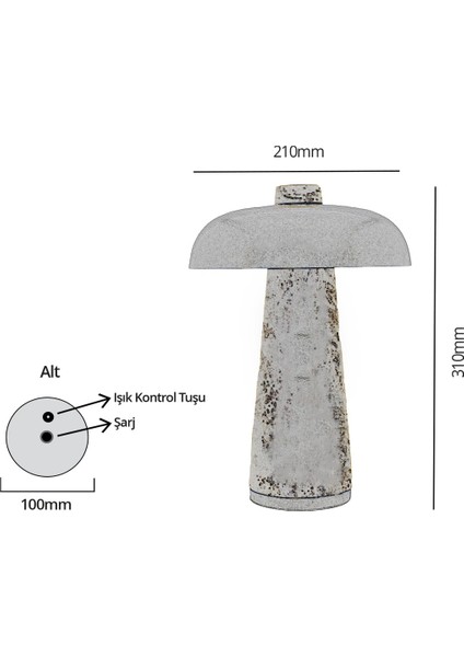 Masa Lambası Traverten Gold modelleri