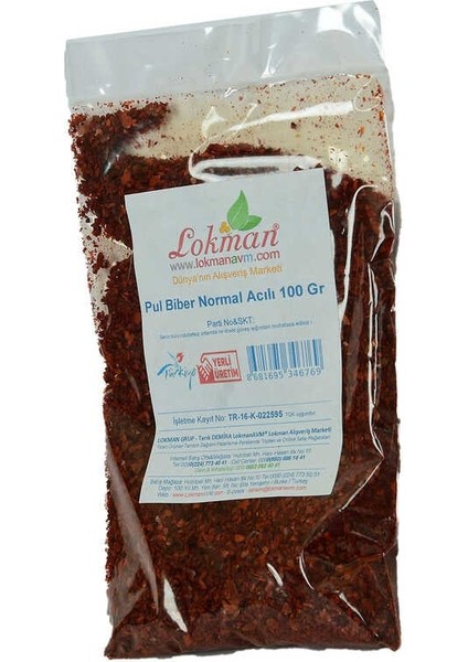 Pul Biber Normal Acılı 100 gr Paket modelleri