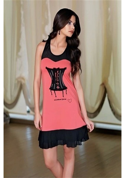 Berrak Bayan Tüllü Gecelik Elbise